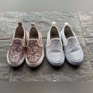 Cat & Jack Toddler Girls Sparkle Glitter Sneakers size 8